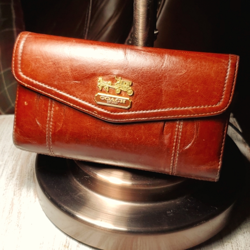 Coach Chestnut Leather full size wallet